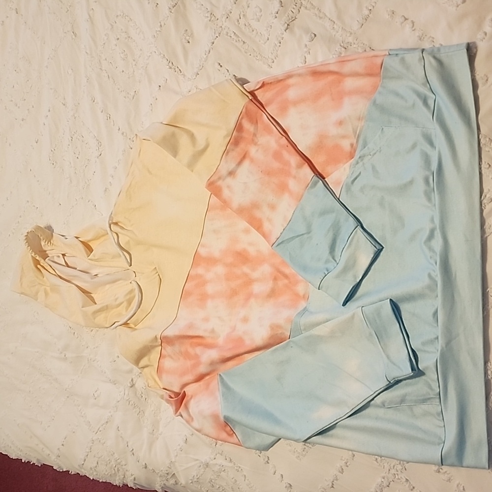 Womens Boutique Colorblock Hoodie Size XXL
